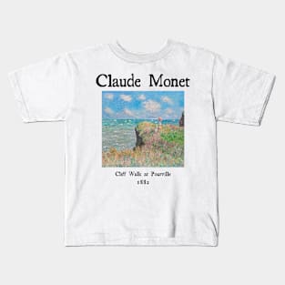 Cliff walk at Pourville Kids T-Shirt